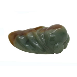 Hand Crafted Jade Pendant Dark Green Yellow Cicada Zen Ornament Figure n508E image 4