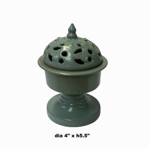 Ru Ware Celadon Green Crackle Ceramic Incense Holder Display ws1420E image 2
