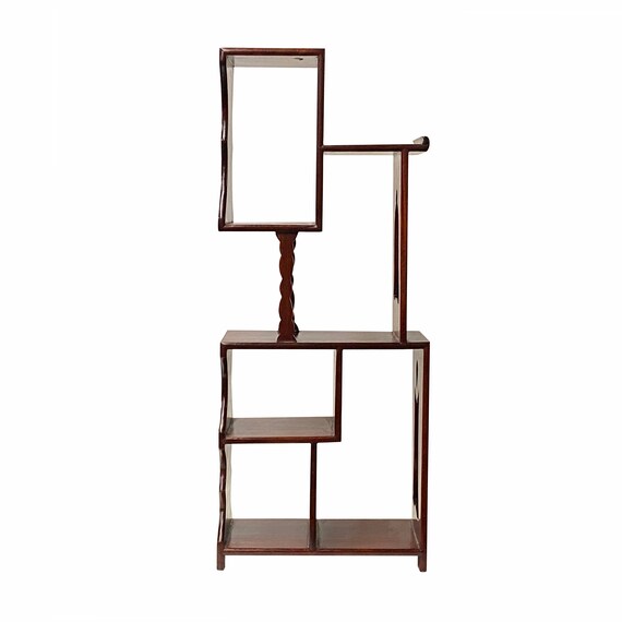 Chinese Brown Stain Rectangular Small Curio Display Stand ws1759S Chinese Brown Stain Rectangular Small Curio Display Stand ws1759S