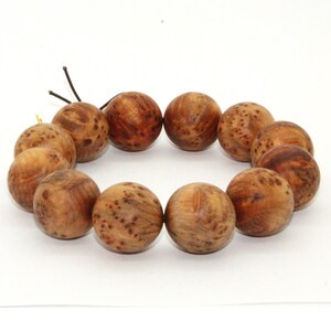 Medium Brown Cypress Wood Beads Hand Rosary Praying Bracelet ws215E image 4