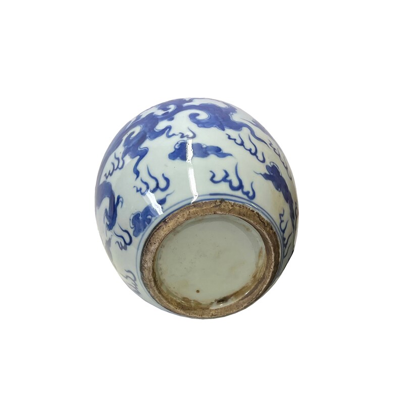 Oriental Artistic Dragon Small Blue White Porcelain Ginger Jar ws3334E image 4