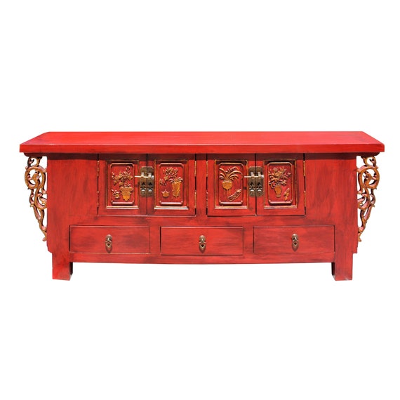 Red tv console table online
