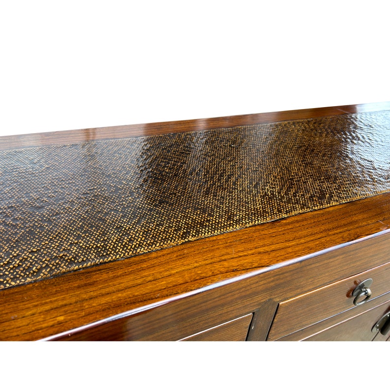 Oriental Brown Rattan Top 4 Drawers Credenza Buffet Sideboard Console Cabinet ws3603E image 6