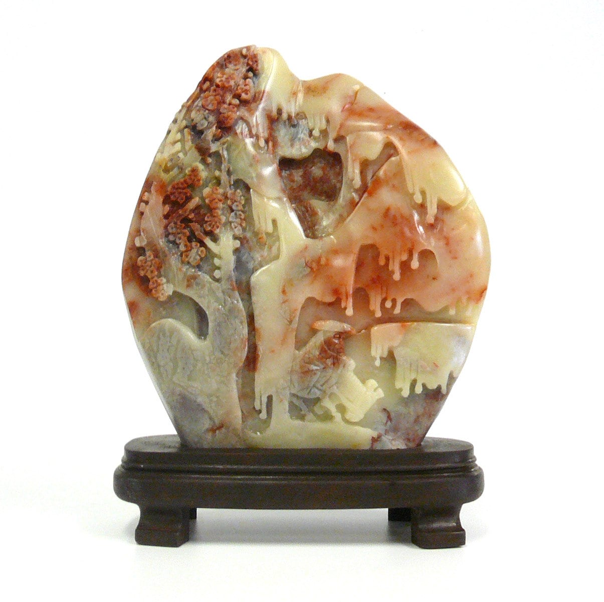 Chinese Shoushan Stone Tree Scenery Display Figure Cs950-12E