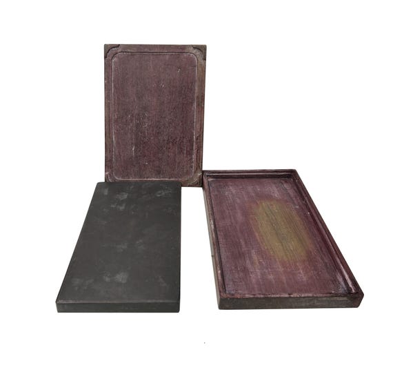 中国の漆硯 中国の花鳥彫刻長方形ボックス硯インク壺パッド JK336E - Etsy 日本