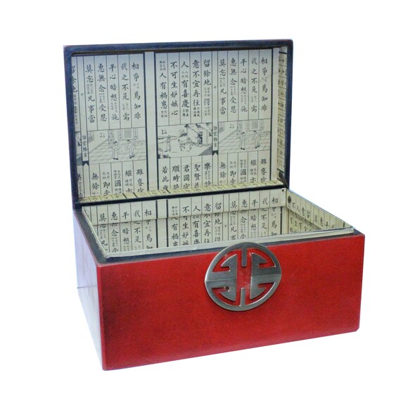 【一部予約販売】 Oriental Round Hardware Red Rectangular Container Box Small 小物入れ
