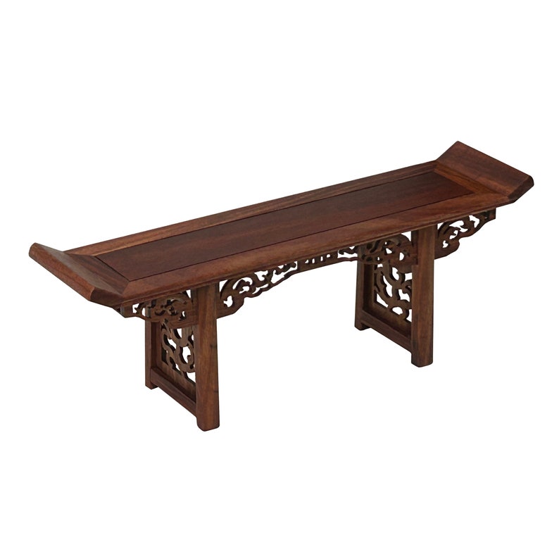 Chinese Rosewood Handmade Miniature Altar Table Display Decor Art ws3744E image 4