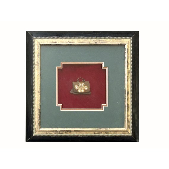 Vintage Oriental Flint Pouch Infinite Knot Display With Frame Wall Art ws4255S Vintage Oriental Flint Pouch Infinite Knot Display With Frame Wall Art ws4255S
