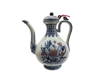 中国青白ワイン瓶形花柄グラフィック磁器アート ws4500E - Etsy 日本