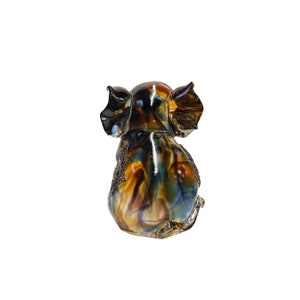 Pair Mixed Color Crystal Glass Fengshui Fortune Trunk Up Elephant Statues ws3644E image 7