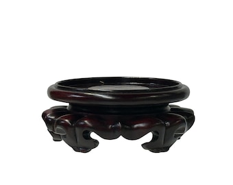 Cavalletto rialzato per espositore rotondo con base curva in legno marrone da 2,25 "ws4030AE