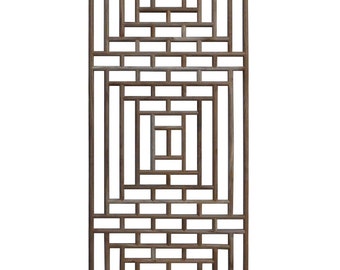 Rectangular Plain Wood Geometric Pattern Wall Panel w225E