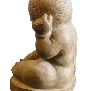 Chinese Oriental Stone Sitting Baby Kid Figure cs1924E Bild 5