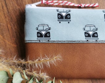 Schminktäschchen Federmäppchen Etui Portemonnaie Bus Bulli Van VW elb-boje