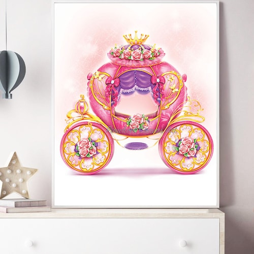 Princess Wall Art Baby Girl Nursery Wall Art Cinderella Wall Etsy