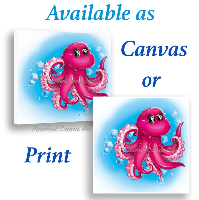 Octopus Wall Art Octopus Wall Decor Ocean Theme Nursery Decor Etsy