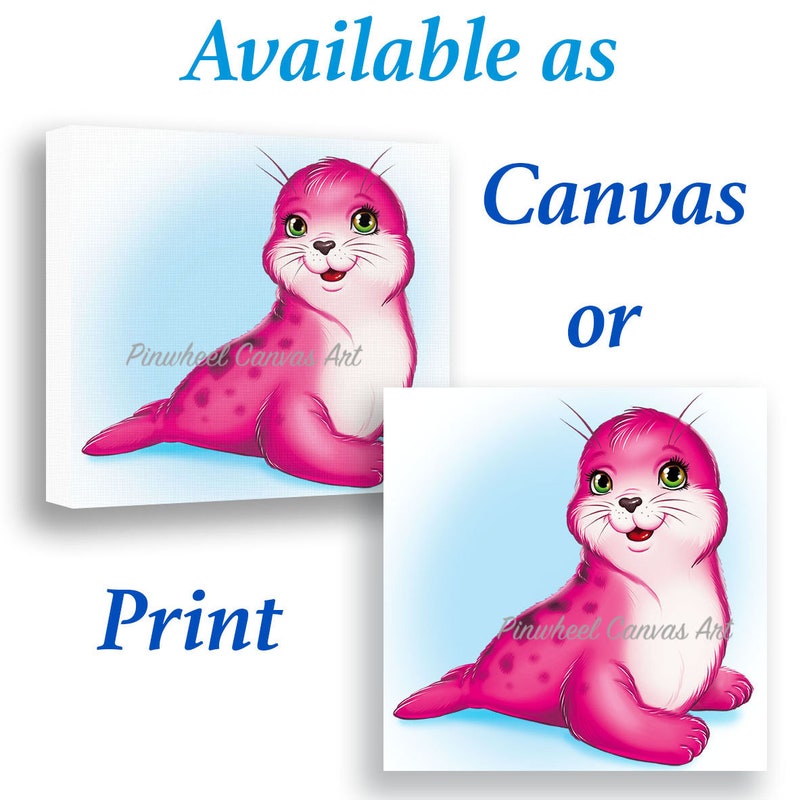 Baby Seal Print Ocean Nursery Wall Art Seal Art Arctic Sea Etsy