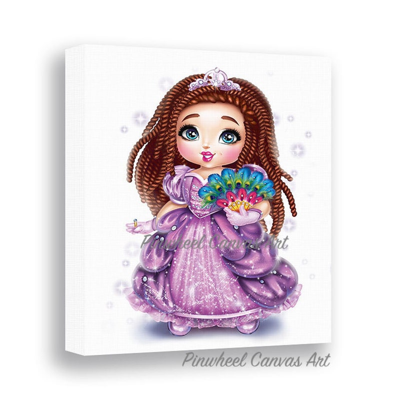 Princess Wall Art Purple Princess Wall Decor Princess Nursery Etsy