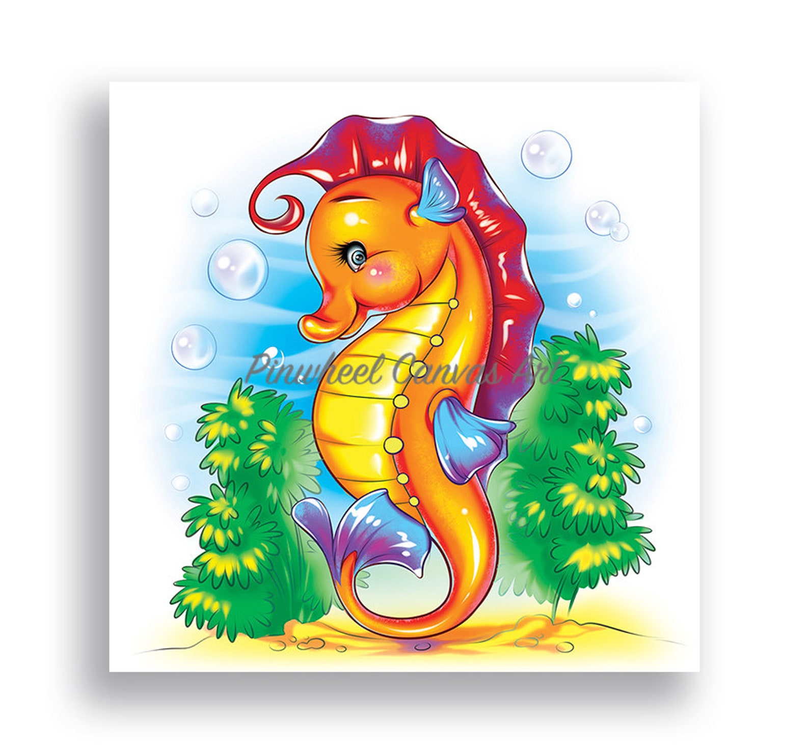 Ocean Animals Wall Art Under the Sea Nursery Art Child Kid Etsy