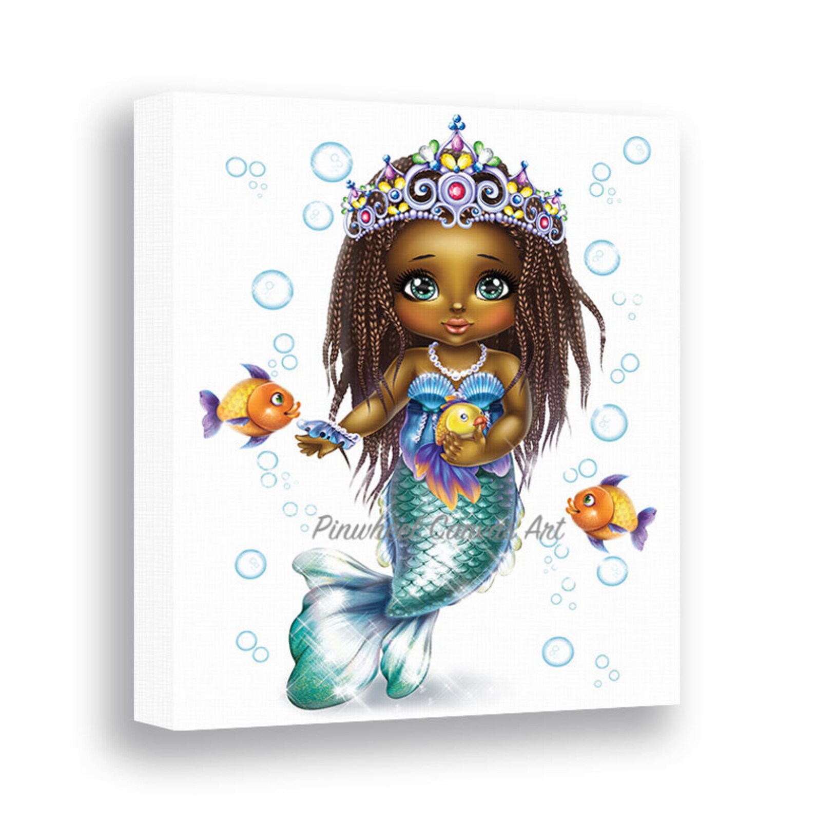 Mermaid Wall Art Mermaid Bathroom Wall Decor African American Etsy