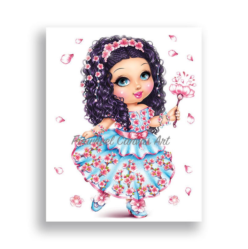 Fairy Wall Art Spring Fairy Wall Decor Cherry Blossom Girl Room Wall Art Pink Fairy Nursery Decor Fairy Room Decor Canvas Art Fairy Theme