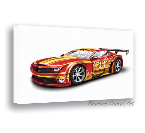 Racing Car Wall Art Boys Room Wall Decor Sport Car Room Decor Etsy