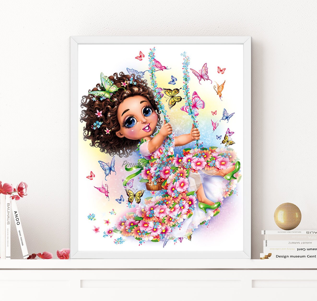 Butterfly Wall Art Little Girl Wall Art Butterfly Nursery Etsy