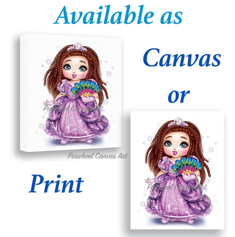 Princess Wall Art Purple Princess Wall Decor Princess Nursery Etsy