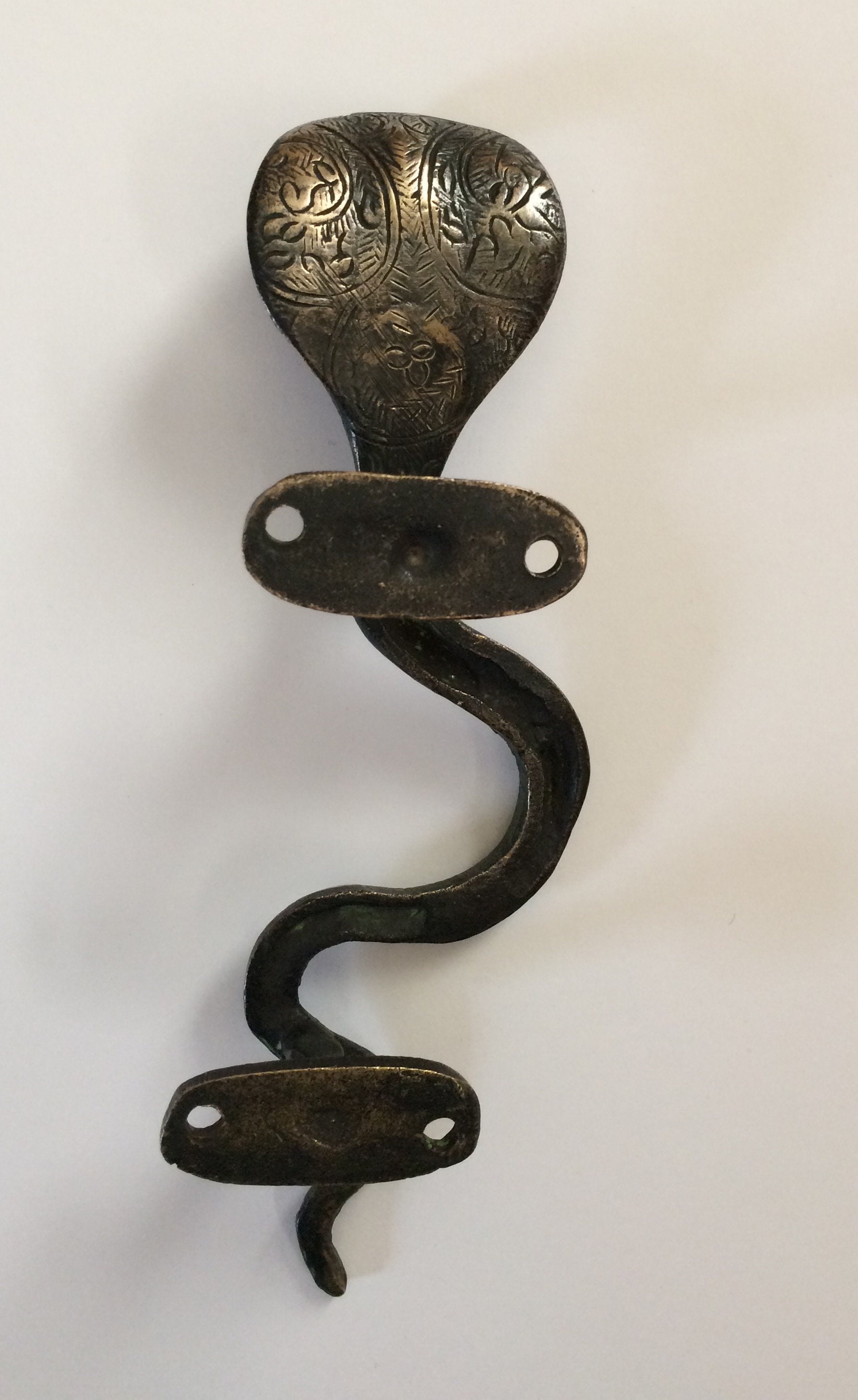 Vintage Antique Style Solid Brass SNAKE COBRA Door Handle Etsy