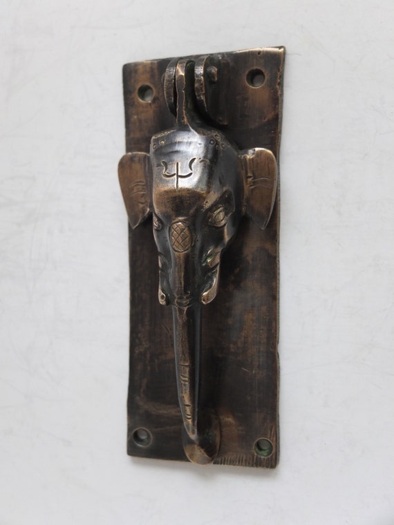 Baby Elephant Design Handmade Antique Vintage Style Brass Wall Hanger,Hook Deco