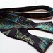 Black Metallic Peacock Self Tie Bow Tie
