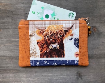 Highland Cow  Coin Purse