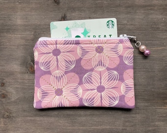 Pink and Purple Floral Coin Purse