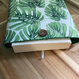 Protège-livre Monstera en tissu végétal