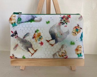 Funny Chicken  Small Zipper Pouch