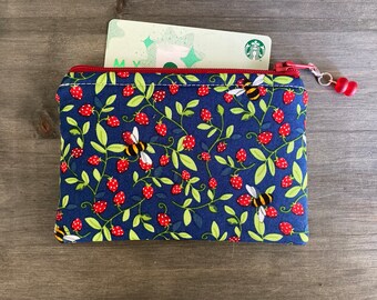 Bees and Berries Coin Purse