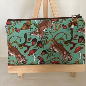 Rat and Mushroom Small Zipper Pouch