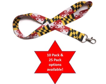 Maryland Flag Lanyard - 10 pack & 25 pack options