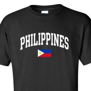 Philippines T-Shirt with Flag | Available in Sizes S-4XL | Available in 8 Colors