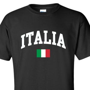 Italia Italy T-Shirt with Flag | Available in Sizes S-4XL | Available in 8 Colors
