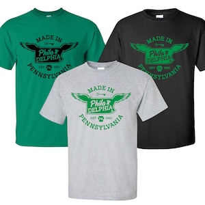 New &quot;Made in Philadelphia&quot; T-Shirt | Available in Sizes S-4XL | Available in 3 Colors | 100% Cotton