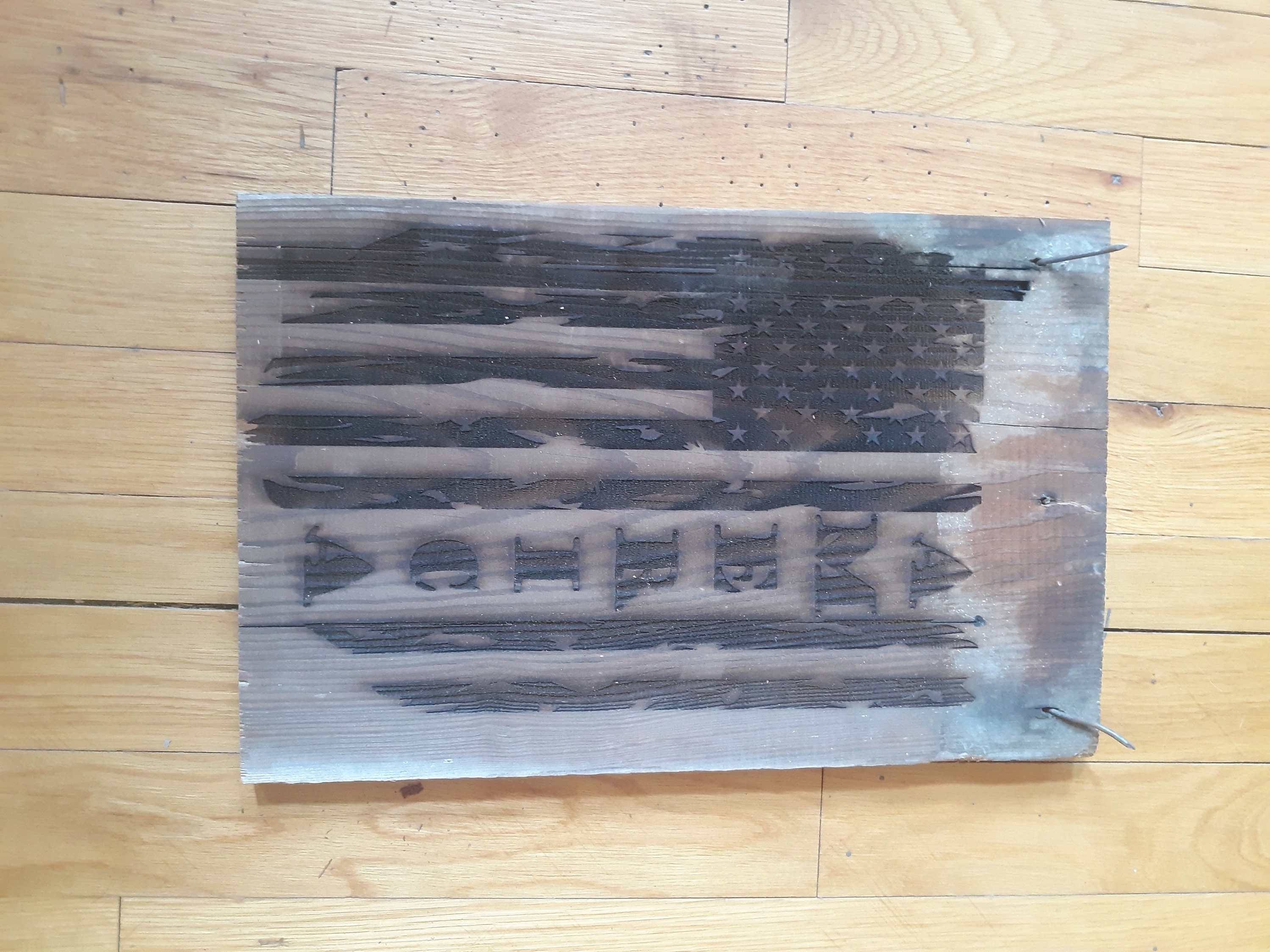 Barn Wood American Flag Etching Etsy Israel