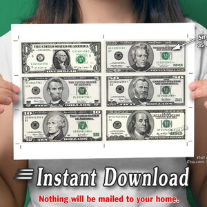printable small money sheets with cut marks 8 per page cash etsy australia