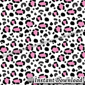 Leopard Glitter Pink Print Pattern Background Image Wallpaper Wrapping Paper Digital Sublimation Fire Skin Animal Tile Texture