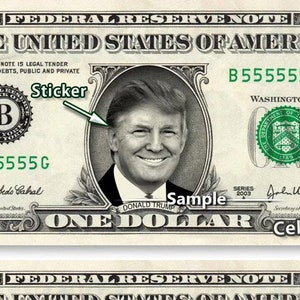 ONE(1) Celebrity Dollar Bill MADE OF MONEY Celebrities Cash Currency Bank  Note