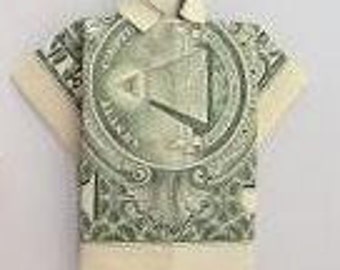 Money Origami Etsy - shirt money origami dollar bill cash clothes