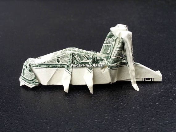 Grasshopper Money Origami Dollar Bill Insect Bug Cash Sculptors