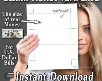 Printable SMALL Money Sheets With Cut Marks 6-per-page Cash - Etsy