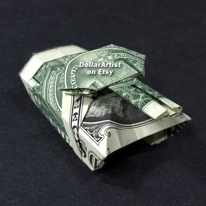 Tank Money Origami Doll!   ar Bill Art Military Gift For Army Etsy - 50