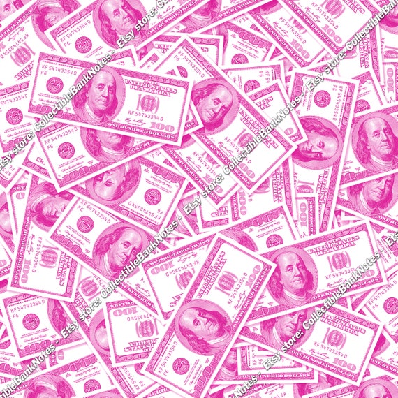 Pink 100 Dollar Bill Background Image Seamless Money Hundred - Etsy